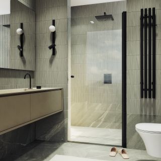 Душевая дверь MaybahGlass MGD-803-6 80см чёрный